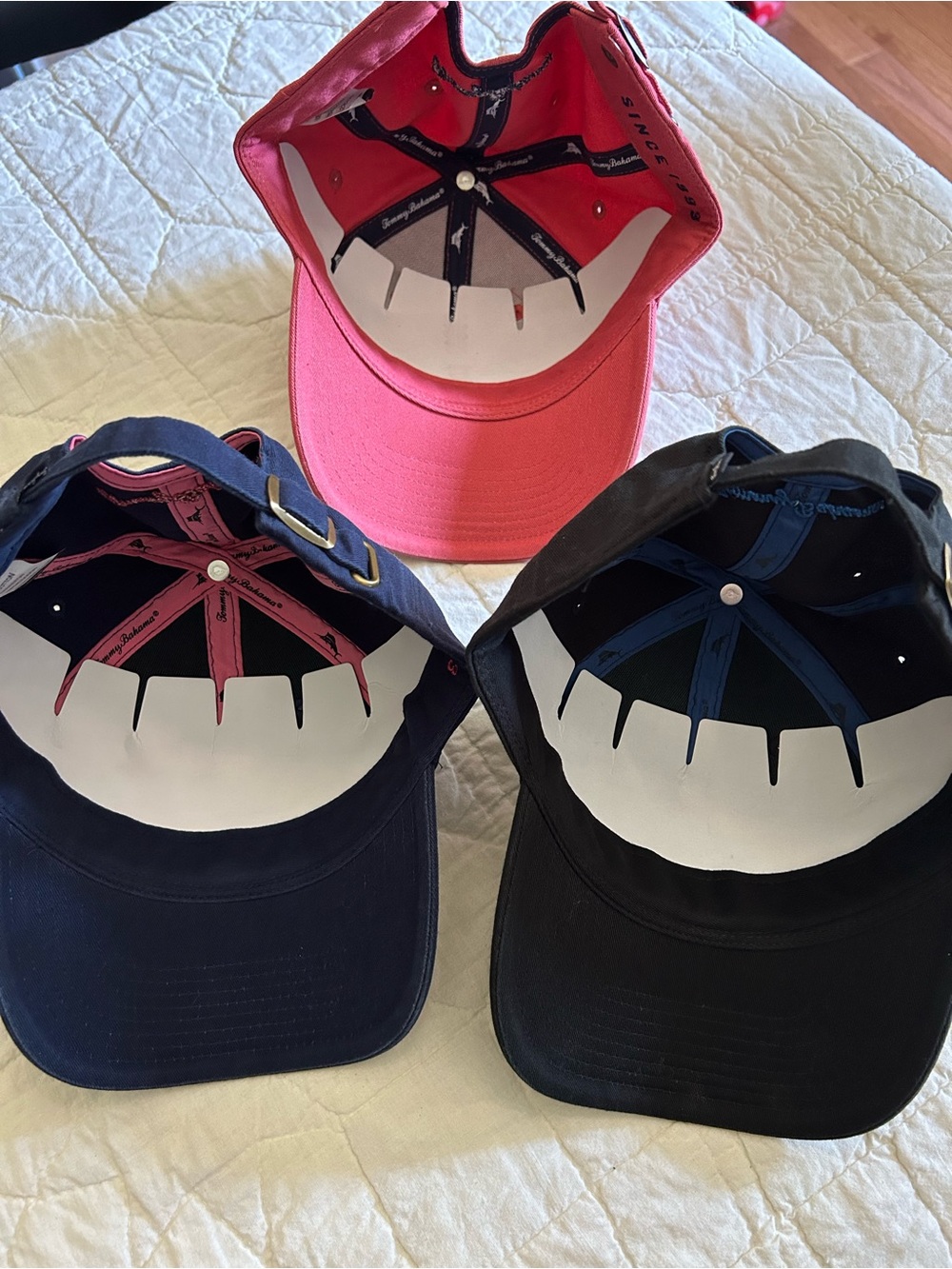 Tommy Bahama Navy, Black & Pink Marlin Logo Baseball Caps - Picture 7 of 9